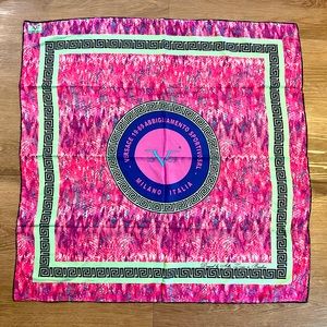 Versace Sport, pink snake skin pattern scarf